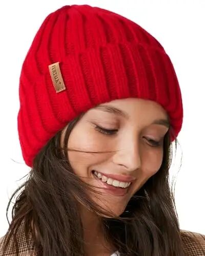 Fleece Lined Beanie Cable Knit Chunky Beanies Womens Snow Cap | Cozy Fleece Lining For -20°C, Itch-Free Comfort, Classic Chunky Cable-Knit, Great For Skiing And Cold Weather Commutes - FURTALK