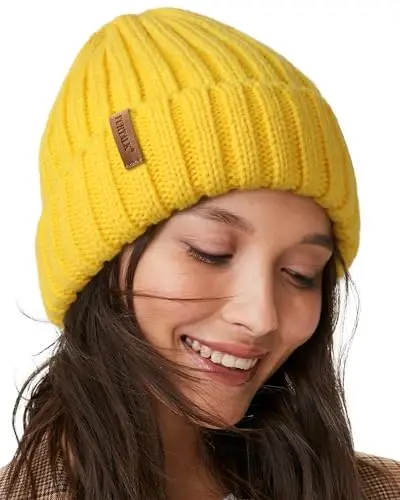 Fleece Lined Beanie Cable Knit Chunky Beanies Womens Snow Cap | Cozy Fleece Lining For -20°C, Itch-Free Comfort, Classic Chunky Cable-Knit, Great For Skiing And Cold Weather Commutes - 1