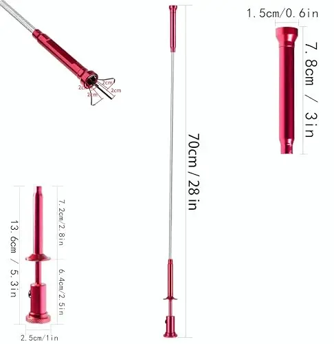 Flexible Magnetic Pickup Tool,Bendable Grabber Tool with 4 Claws & Strong Magnet – Flexible Claw Pick-Up Reacher for Narrow Spaces, Engine Bay, Sink, Drain, Jewelry, Keys, Metal Objects（28 Inch - 2