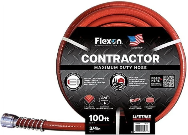 Flexon 3/4IN 100FT Contractor Garden Hose- - Modazone