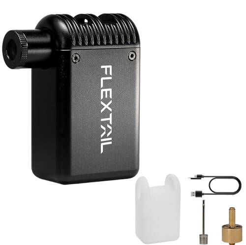 FLEXTAILGEAR Tiny Bike Tire Pump, 100PSI Electric Bicycle Pump, Protable Cycling Pump with Schrader and Presta valves, Integrated Safety Light, 80 Seconds Quick Inflation for Road Bike, Mountain Bike - 6