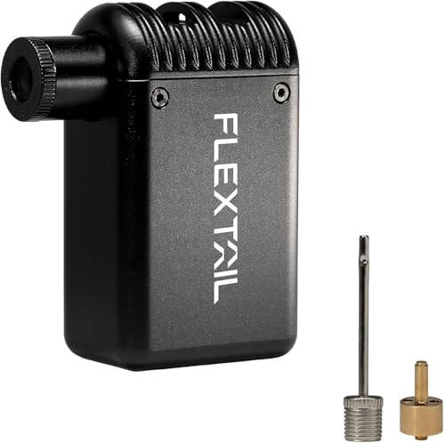 FLEXTAILGEAR Tiny Bike Pump 100PSI Tire Pump Bicycle Inflator Electric Air Pump Type-C Rechargeable Battery Portable Ultra Mini Pump with Shrader & Presta Valves for Cycling MTB Road Mountain Bike - 1