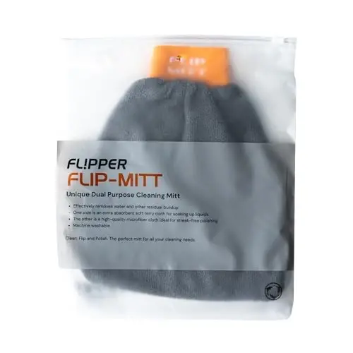 Flipper FLIP-MITT 2'si 1 Arada Çift Taraflı Havlu ve Mikrofiber Çok Amaçlı Temizlik Eldiveni - 2'li Paket - 1