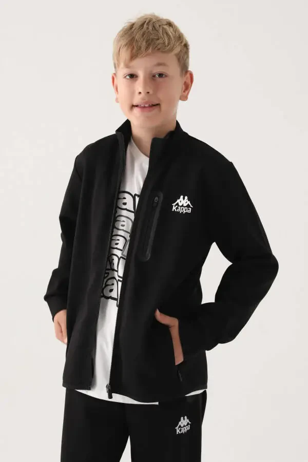 Флисовая куртка KAPPA для мальчиков 7-16 лет - Черная - 1
