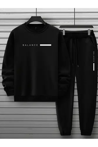 Флисовый спортивный костюм с принтом BALANCE 
