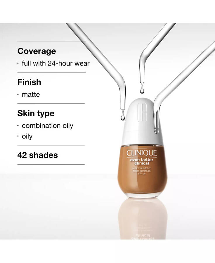 Флюид-основа для лица Even Better Clinical Serum Foundation SPF 25, 1 унция. CN 70 Ваниль - 6