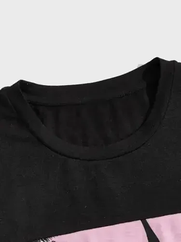 Floerns erkaklar ko'ylagi va shorti 2 qismli to'plam grafikali bosma plyaj kiyimlari - 4