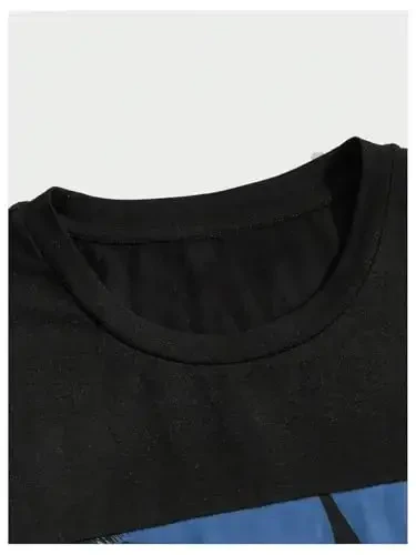 Floerns erkaklar ko'ylagi va shortilari 2 qismli to'plamlar Grafik nashrli plyaj kiyimlari - 3