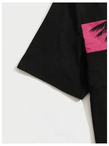 Floerns Men's Shirt and Shorts 2 Piece Sets Graphic Print Beach Outfits - 4