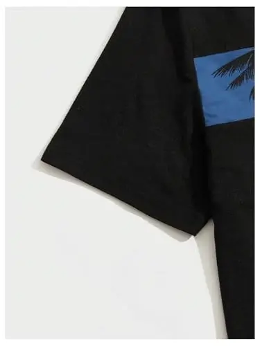 Floerns Men's Shirt and Shorts 2 Piece Sets Graphic Print Beach Outfits - 4