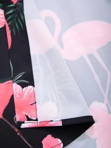 Floerns Men's Two Piece Outfit Printed Shirt Top and Drawstring Waist Shorts Set - 4