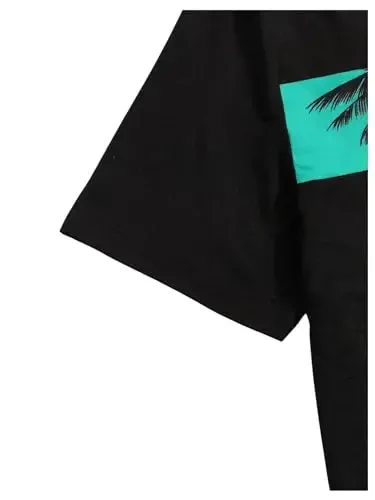 Floerns Men's Shirt and Shorts 2 Piece Sets Graphic Print Beach Outfits - 4