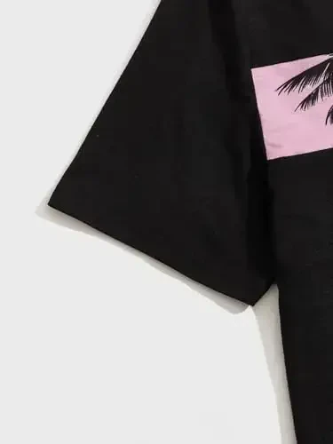 Floerns Men's Shirt and Shorts 2 Piece Sets Graphic Print Beach Outfits - 3