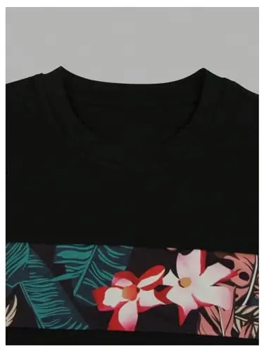 Floerns Men's Shirt and Shorts 2 Piece Sets Graphic Print Beach Outfits - 3