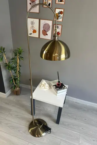 Floor Lamp Antique Tulip Shade Modern Decorative Metal Living Room Study Room - Antique - BAMYUM (1)