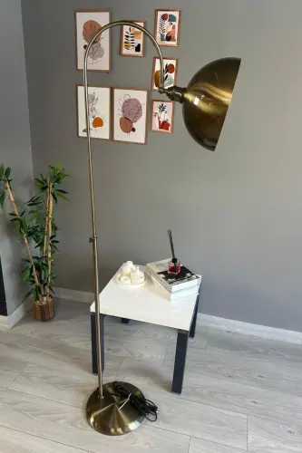 Floor Lamp Antique Tulip Shade Modern Decorative Metal Living Room Study Room - Antique - 4