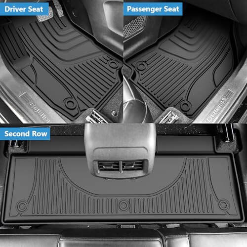 Floor Mats and Cargo Liner and Backrest Mats for 2018-2024 Chevy Equinox - Custom Fit All Weather TPE Floor Liners and Trunk Mat and Backrest Mats for Chevrolet Equinox - 2