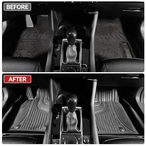 Floor Mats & Cargo Liner & Backrest Mat Fit for 2022-2025 Mitsubishi Outlander (Not Fit PHEV or Sport Models): Custom Fit All Weather TPE Car Floor Liners - 4