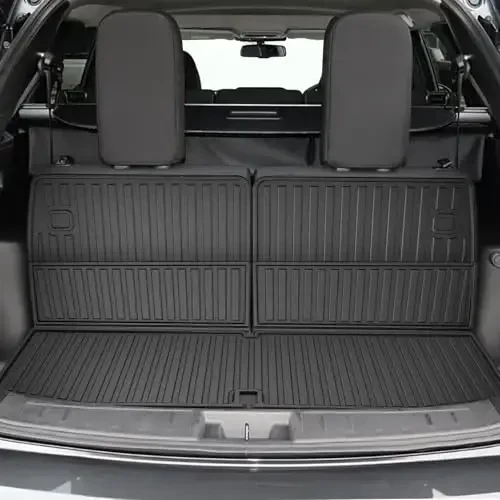 Floor Mats & Cargo Liner & Backrest Mat Fit for 2022-2025 Mitsubishi Outlander (Not Fit PHEV or Sport Models): Custom Fit All Weather TPE Car Floor Liners - 5
