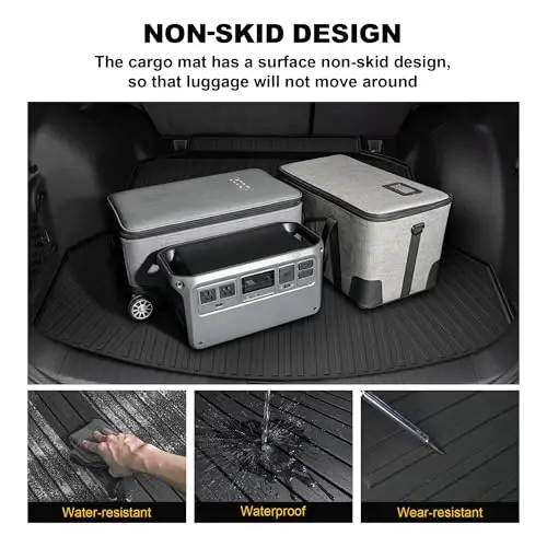 Floor Mats & Cargo Liner Fit for Honda CR-V 2012-2016 LX, SE & EX | All Weather TPE Custom Fit Floor Liner,1st & 2nd Row & Trunk Liner Full Set, Black (Not Fit EX-L & Touring Models) - 5