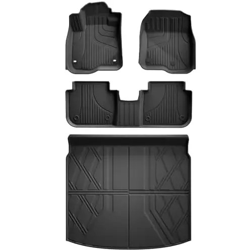 Floor Mats & Cargo Liner for Honda CRV 2023-2027 (Gasoline & Hybrid) | TPE All-Weather Mats, Non Slip & Odorless & Scratch Proof, CR-V Accessories - 1