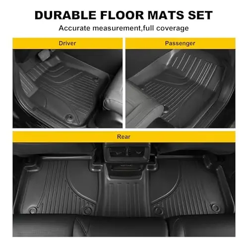 Floor Mats & Cargo Liner for Honda CRV 2023-2027 (Gasoline & Hybrid) | TPE All-Weather Mats, Non Slip & Odorless & Scratch Proof, CR-V Accessories - 3