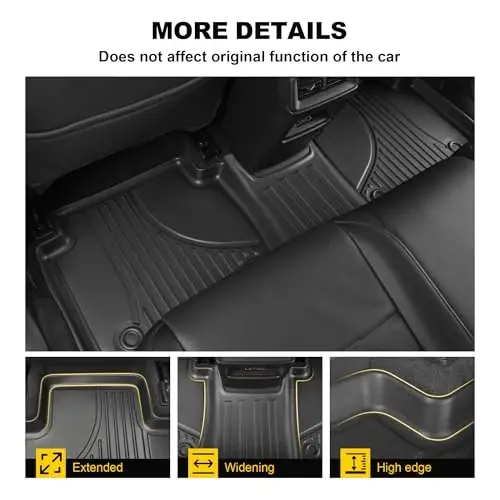 Floor Mats & Cargo Liner for Honda CRV 2023-2027 (Gasoline & Hybrid) | TPE All-Weather Mats, Non Slip & Odorless & Scratch Proof, CR-V Accessories - 6