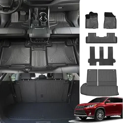 Floor Mats Compatible with 2020 2021 2022 2023 2024 Toytoa Corolla TPE Automotive Floor Mats - All Weather Protection Mat Include Front and Rear Row Liner Black - 1