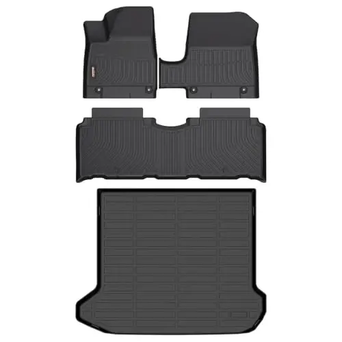 Floor Mats for 2025-2027 Hyundai Ioniq 5 Fixed Center Console | NOT for IONIQ 5 N丨All Weather Car Floor Mats Liners Cargo Trunk Mat for Hyundai Ioniq 5 Accessories - 1