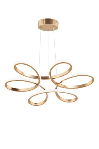 Flora Gold Modern Pendant Led Chandelier-Gold - 4