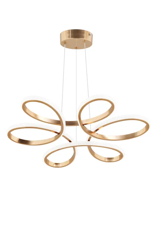 Flora Gold Modern Светодиодная Подвесная Люстра - Gold - 4