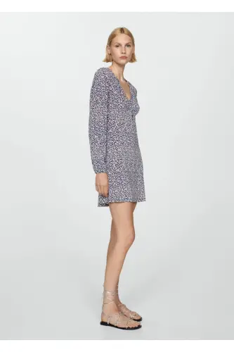 Floral dress-Navy blue - 3