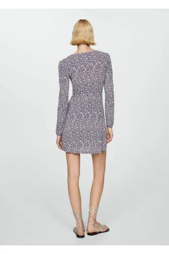 Floral dress-Navy blue - 5