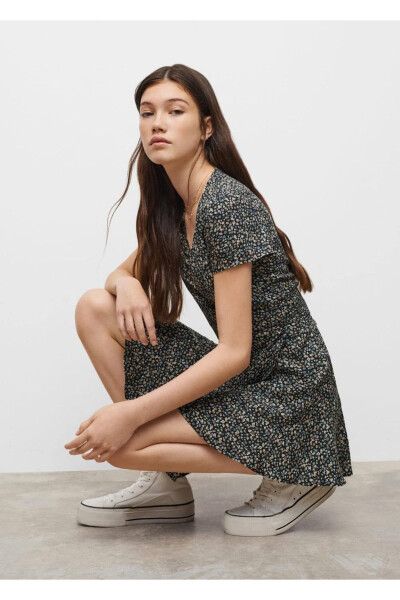 Floral Envelope Dress - 5