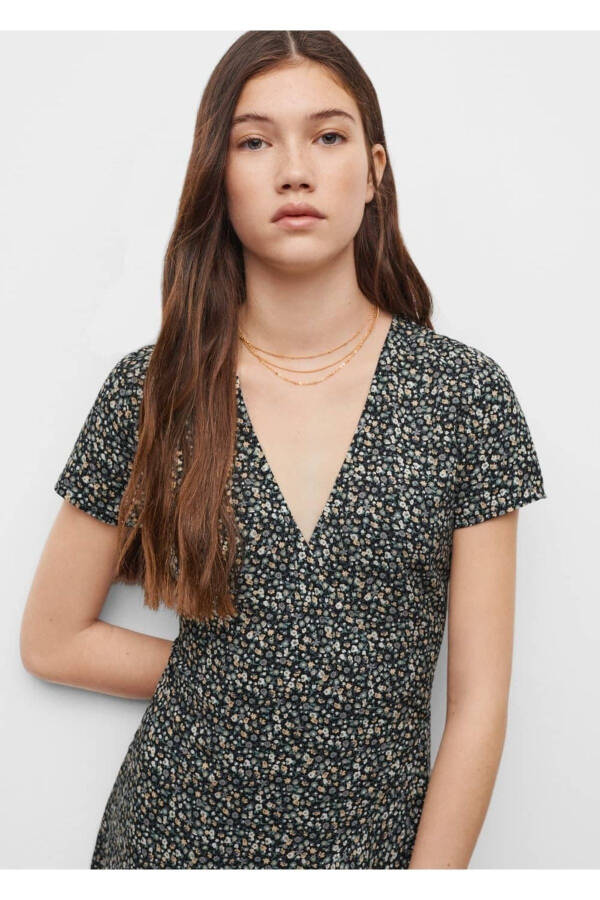 Floral Envelope Dress - 7