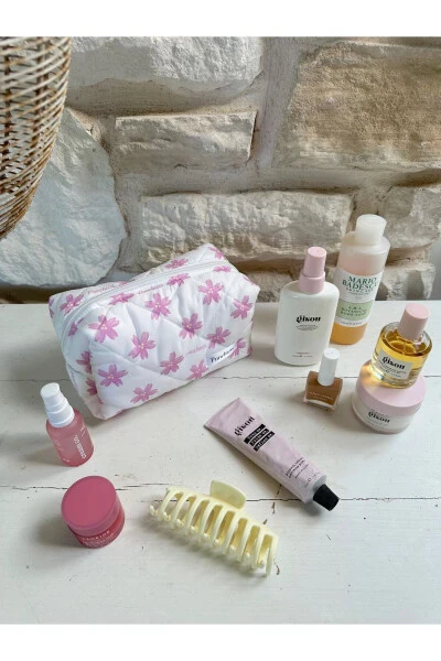 Floral Logo Makeup Bag - Small Size - PUNCHIESS