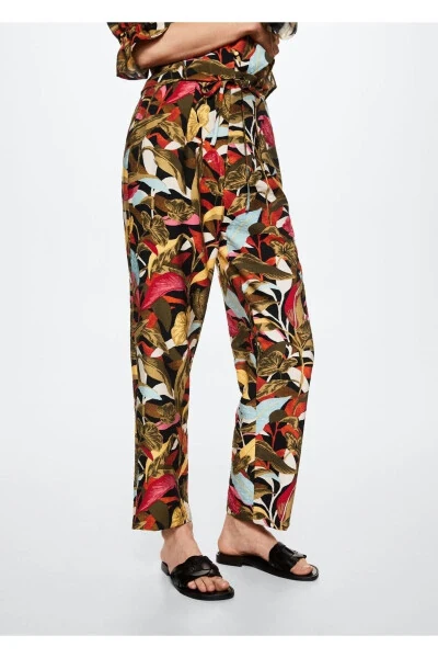 Floral Patterned Pants - MANGO