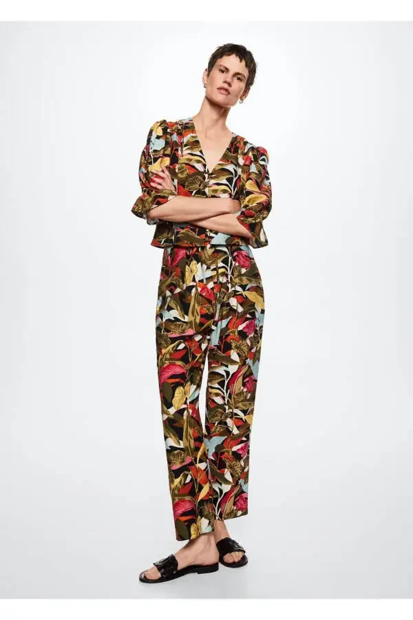 Floral Patterned Pants - 2