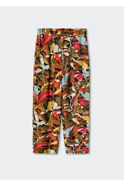 Floral Patterned Pants - 3
