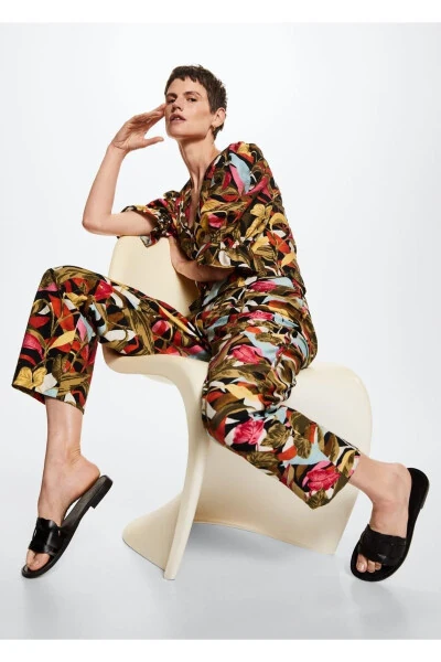 Floral Patterned Pants - 5