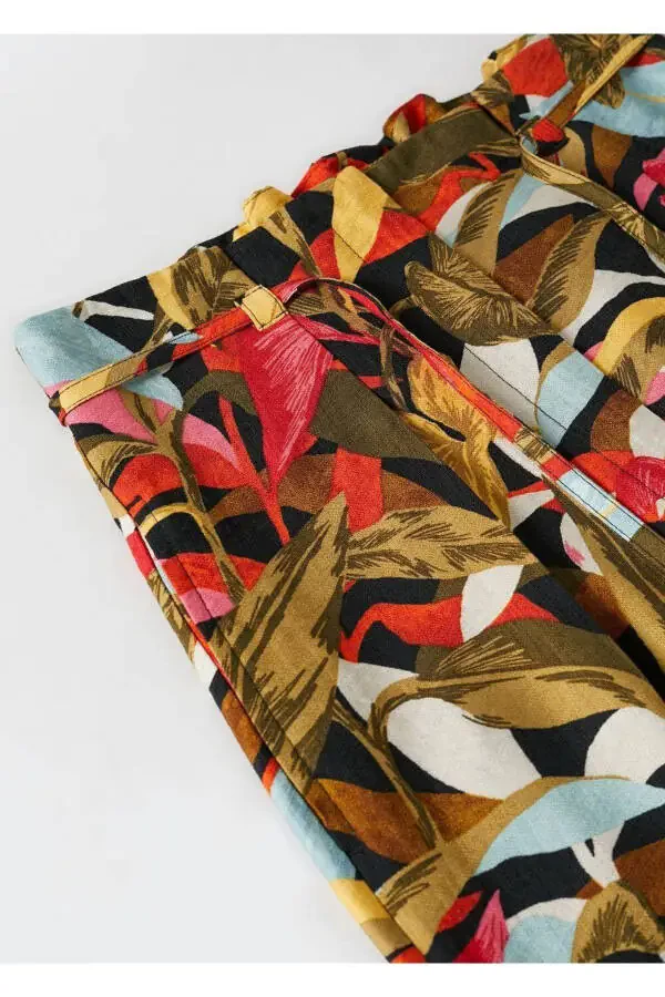 Floral Patterned Pants - 6