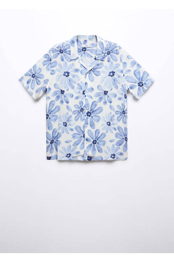 Floral Print Bowling Collar Shirt - 3