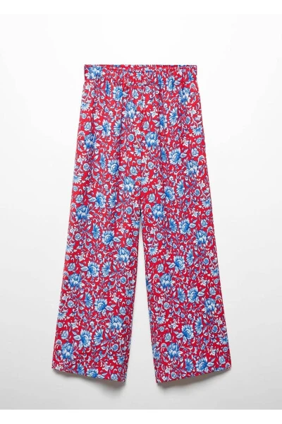 Floral Print Culotte Pants - 3