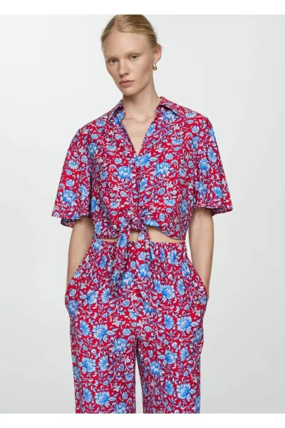 Floral Print Culotte Pants - 6