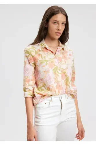 Floral Print Pink Regular Fit Shirt - MAVI (1)
