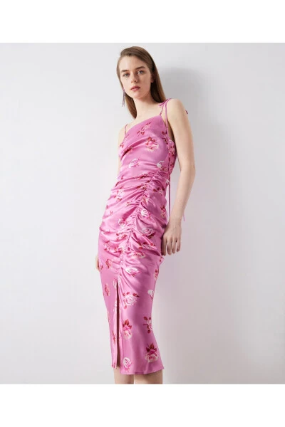 Floral Print Ruffled Dress - İPEKYOL