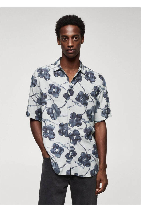 Floral Printed Loose Shirt - 1