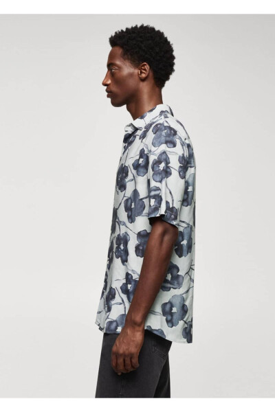 Floral Printed Loose Shirt - 5