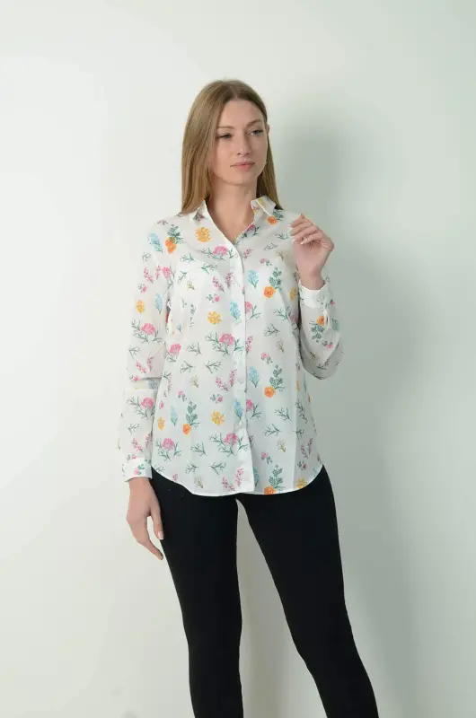 Floral Printed Shirt 70178 - 5
