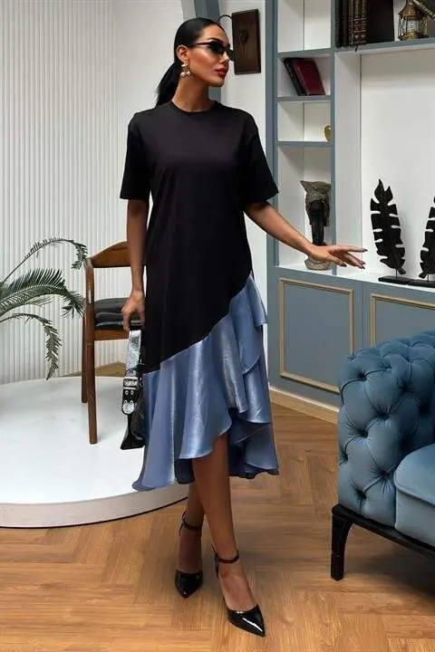 Flounced Supreme Dress 2864 - BÜYÜKBEDENIZ